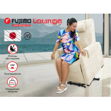 Массажное кресло реклайнер с подъемом FUJIMO LOUNGE UP F7003 VLFL Ivory (Space 2)