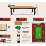 Бильярдный стол для пула "Юниор" (8 футов ЛДСП)