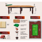 Бильярдный стол для русской пирамиды "Юниор" (9 футов ЛДСП)