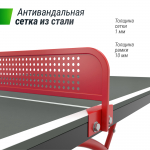 Антивандальный теннисный стол UNIX Line 14 mm SMC (GreyRed)