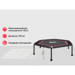 Батут спортивный UNIX Line FITNESS Lite Pink (125 см)