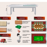Бильярдный стол для русской пирамиды обеденный "Спартак" (6 футов)