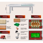 Бильярдный стол для пула обеденный "Спартак" (7 футов)